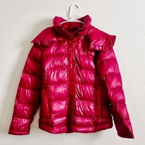 Like-New Calvin Klein Puffer Coat in Ruby